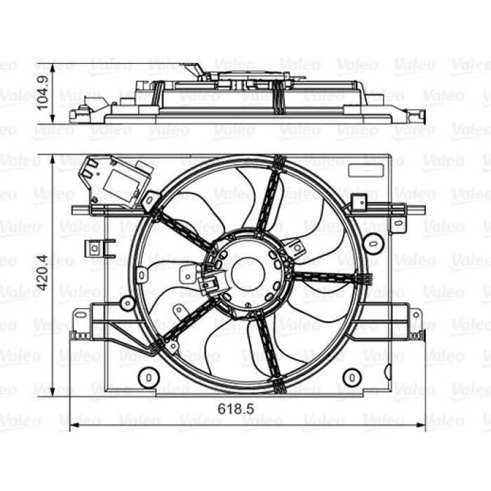 Valeo Kühlerlüfter 696880 Valeo Kühlerlüfter 696880