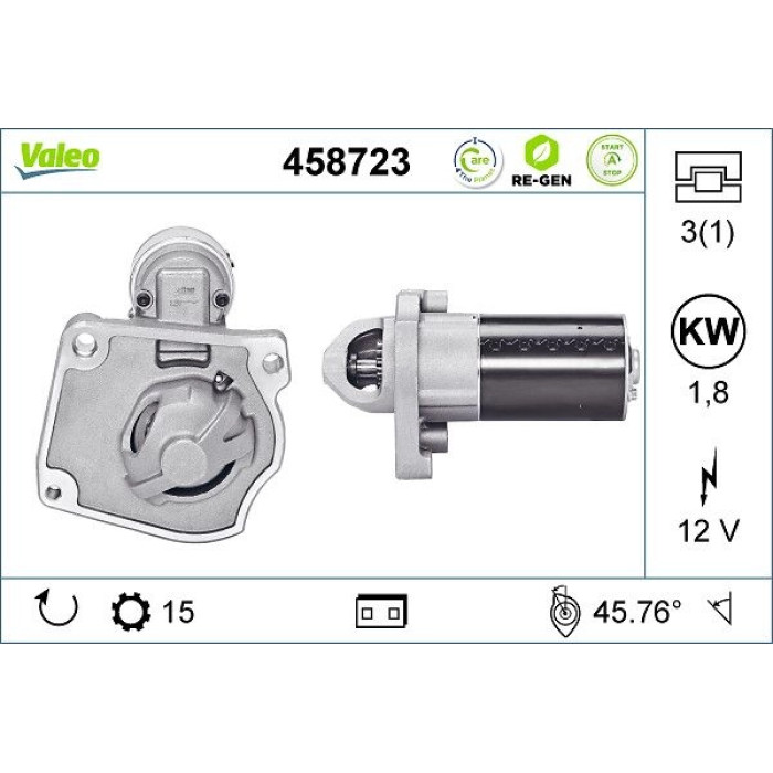 Valeo Anlasser 458723