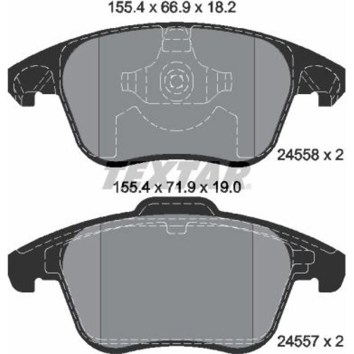 Textar Bremsbelagsatz 2455801 Textar Bremsbelagsatz 2455801