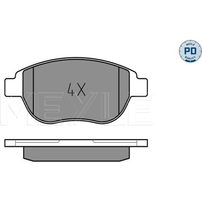 025 236 0019/PD MEYLE Bremsbelagsatz Peugeot 307 00- 1,6-2,0Hdi 025 236 0019/PD MEYLE Bremsbelagsatz Peugeot 307 00- 1,6-2,0Hdi