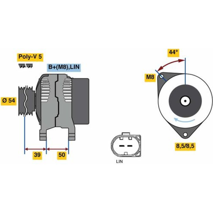 Bosch Generator 0125711054 Bosch Generator 0125711054