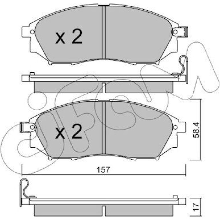 CIFAM Bremsbelagsatz, Scheibenbremse 822-819-0 CIFAM Bremsbelagsatz, Scheibenbremse 822-819-0