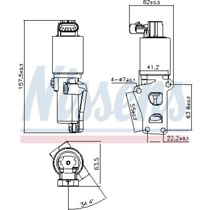 Nissens AGR-Ventil 98170 Nissens AGR-Ventil 98170