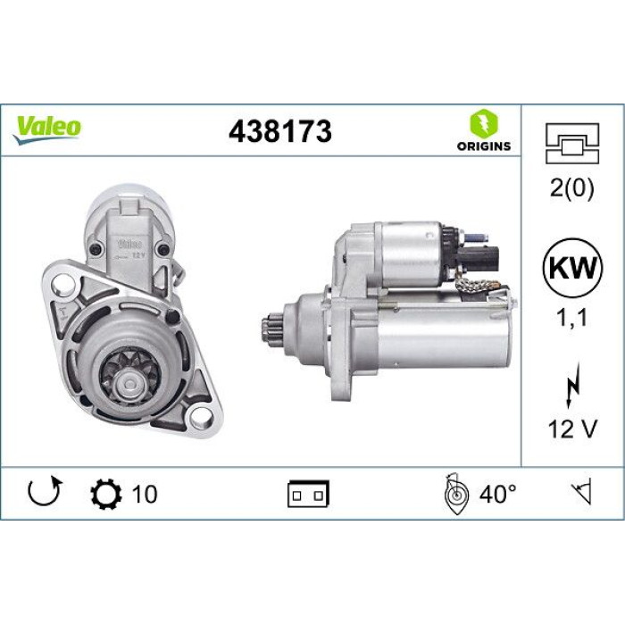 438173 Valeo Anlasser 438173