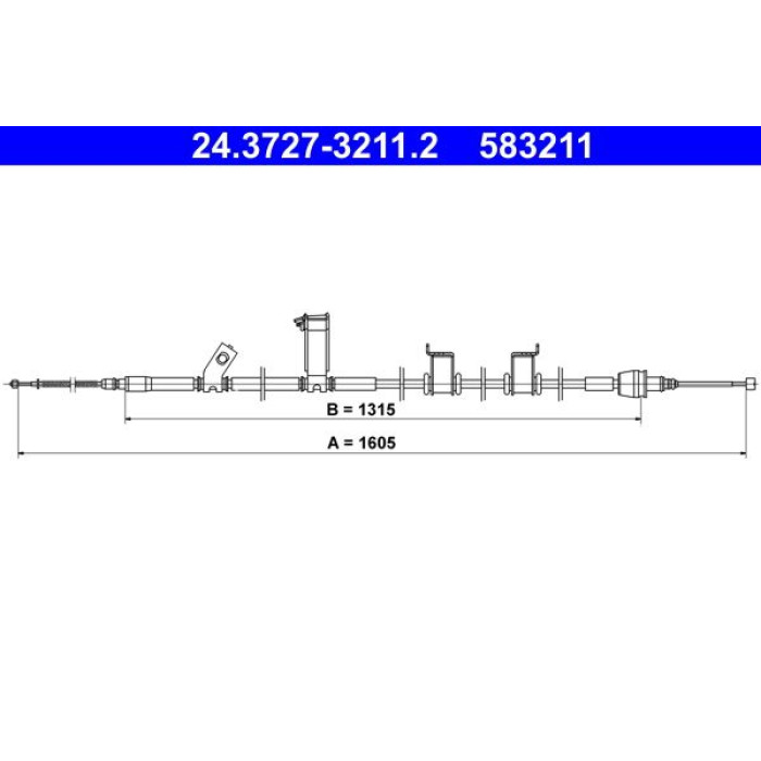 ATE Handbremsseil 24.3727-3211.2 ATE Handbremsseil 24.3727-3211.2