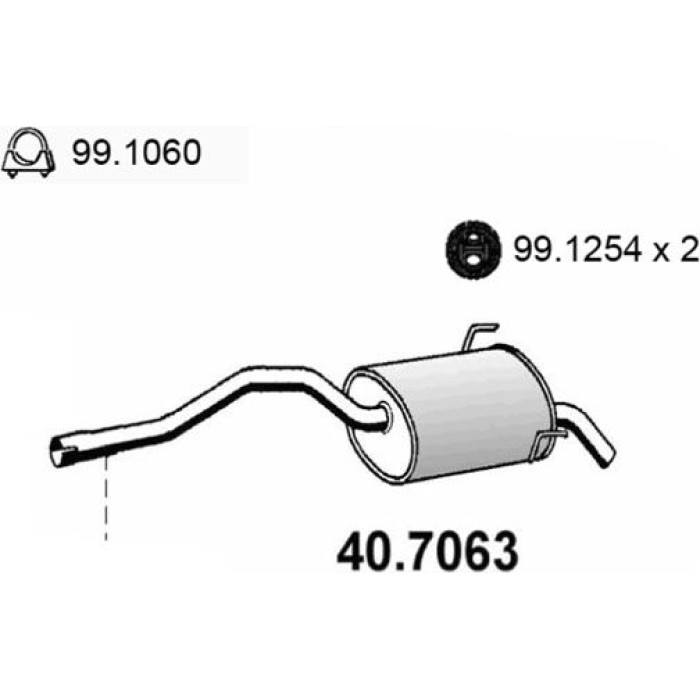 ASSO Endschalldämpfer 40.7063 ASSO Endschalldämpfer 40.7063