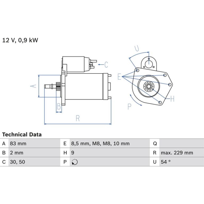 Bosch Starter 0 986 016 790 Bosch Starter 0 986 016 790
