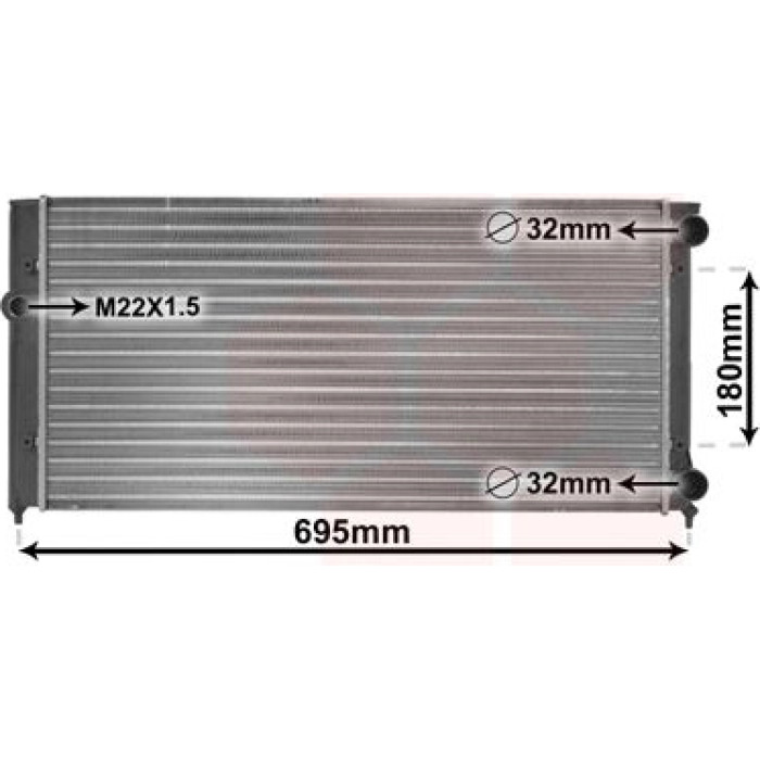 58002109 Van Wezel Motorkühler 58002109 58002109 Van Wezel Motorkühler 58002109