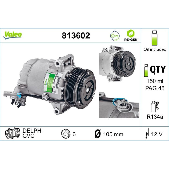 813602 Valeo Kompressor 813602 813602 Valeo Kompressor 813602