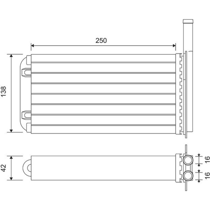 Valeo Wärmetauscher 812058 Valeo Wärmetauscher 812058