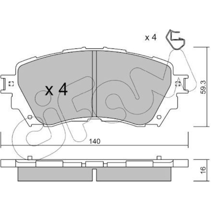 CIFAM Bremsbelagsatz, Scheibenbremse 822-994-0