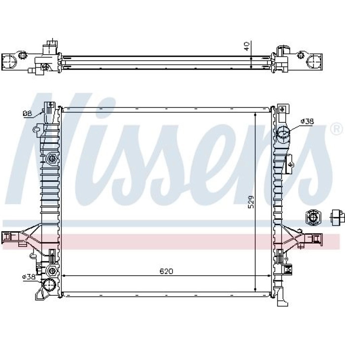 Nissens Wasserkühler PKW 65613A Nissens Wasserkühler PKW 65613A