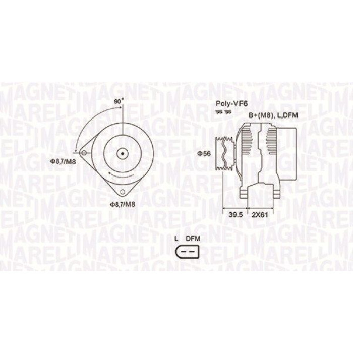 Magneti Marelli Lichtmaschine 063731912010 Magneti Marelli Lichtmaschine 063731912010
