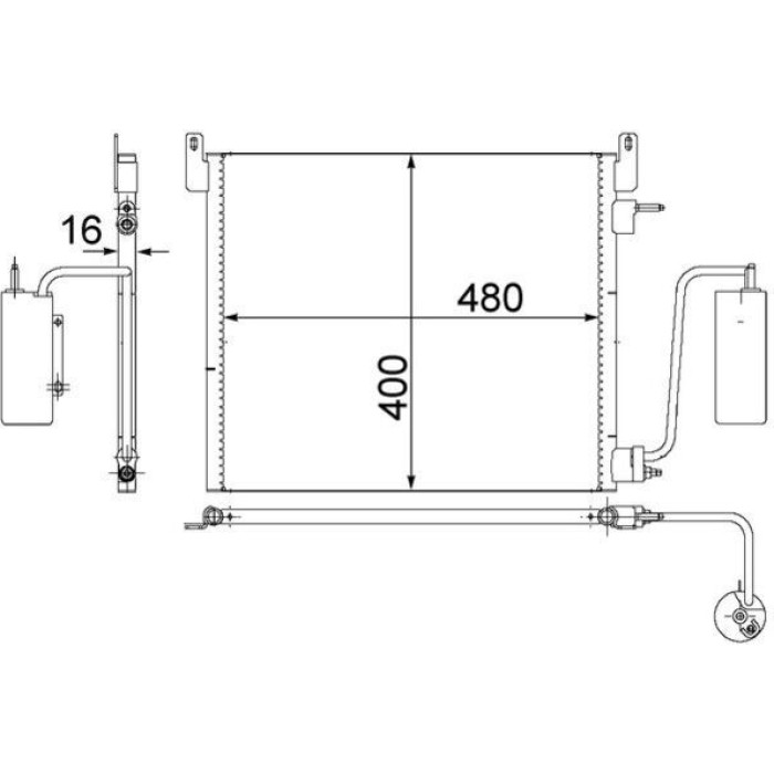MAHLE Kondensator, Klimaanlage AC 408 000S