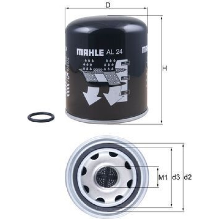 MAHLE Lufttrocknerpatrone, Druckluftanlage AL 24 MAHLE Lufttrocknerpatrone, Druckluftanlage AL 24