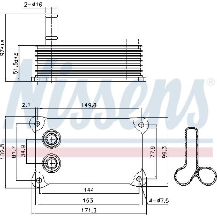 Nissens Ölkühler PKW 90698 Nissens Ölkühler PKW 90698