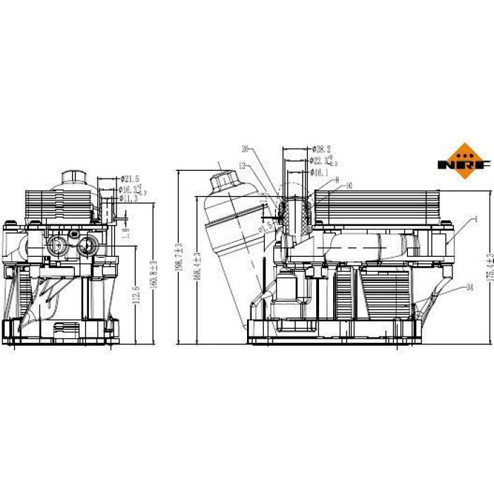 NRF Ölfiltergehäuse 31873 NRF Ölfiltergehäuse 31873