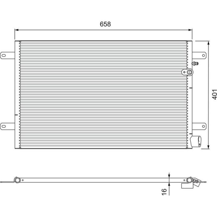 Valeo Klimakondensator 814004 Valeo Klimakondensator 814004