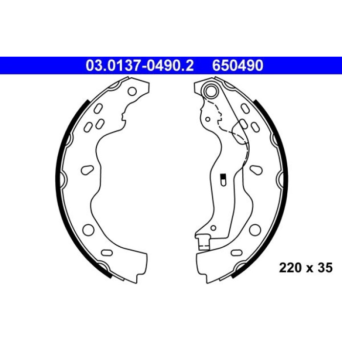 ATE Bremsbacken 03.0137-0490.2 ATE Bremsbacken 03.0137-0490.2
