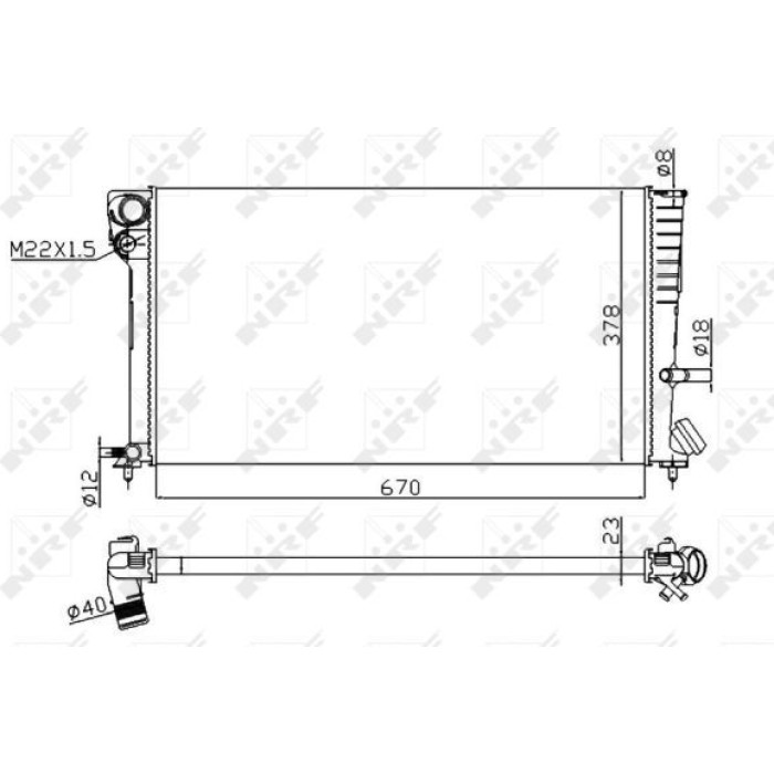 NRF Motorkühler 58101A NRF Motorkühler 58101A