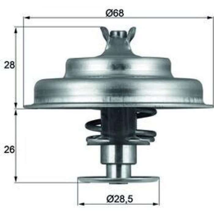 Thermostateinsatz mit Dichtung TX 75 80D Thermostateinsatz mit Dichtung TX 75 80D