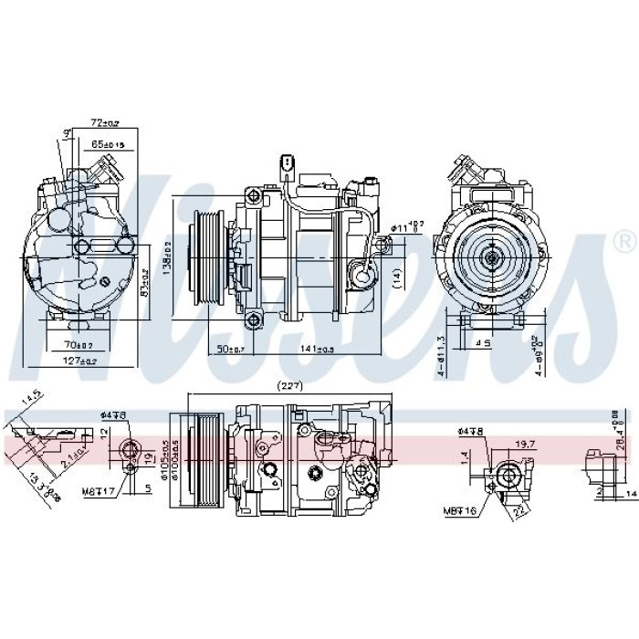 Nissens Klimakompressor PKW 890173 Nissens Klimakompressor PKW 890173