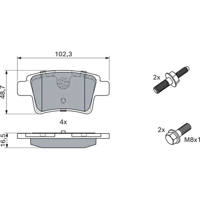 Bosch Bremsbelagsatz 0 986 494 199 Bosch Bremsbelagsatz 0 986 494 199