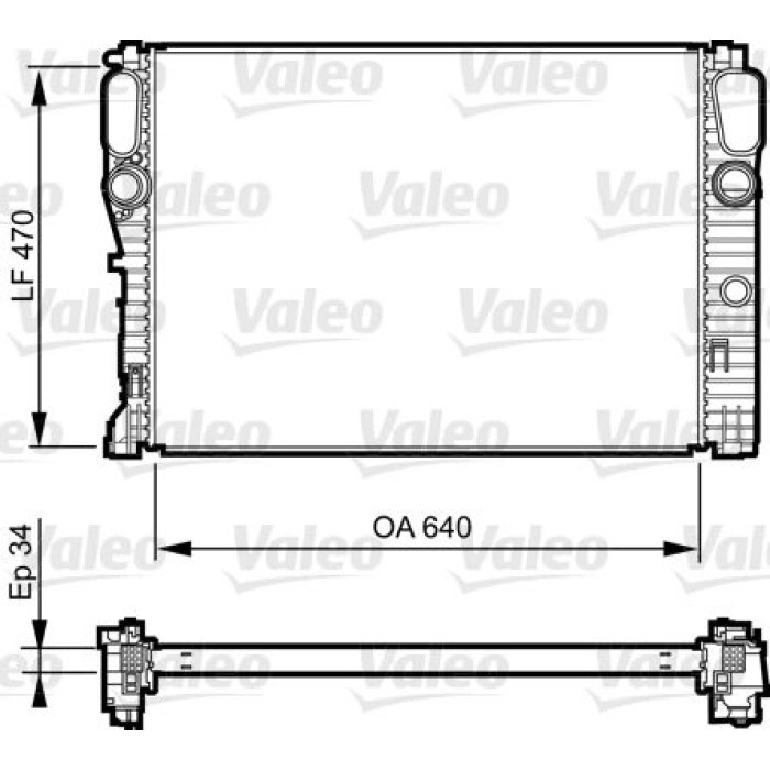 Valeo Motorkühler 735382 Valeo Motorkühler 735382