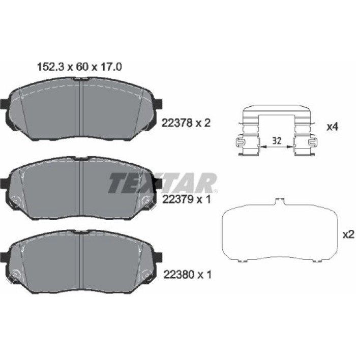 Textar Bremsbelagsatz 2237801
