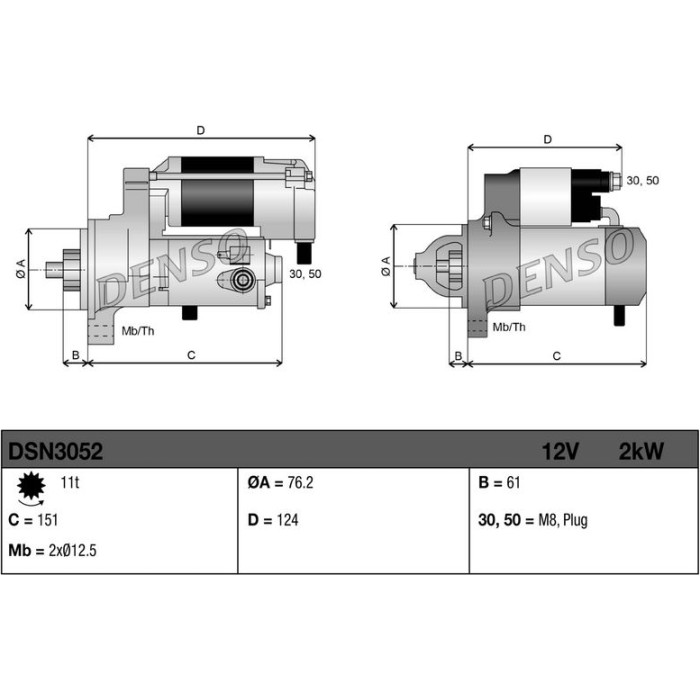 Denso Anlasser DSN3052