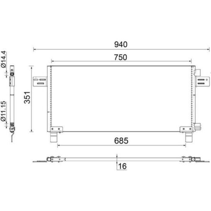 MAHLE Kondensator, Klimaanlage AC 282 000S