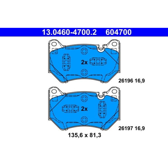 ATE Bremsbelagsatz 13.0460-4700.2 ATE Bremsbelagsatz 13.0460-4700.2