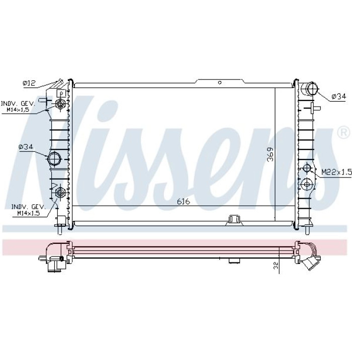 Nissens Wasserkühler PKW 630641 Nissens Wasserkühler PKW 630641