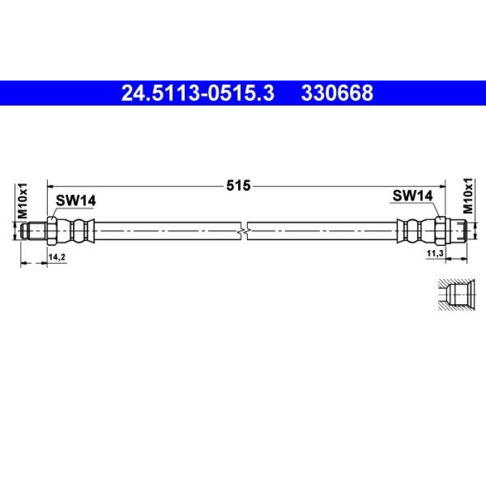 ATE Bremsschlauch 24.5113-0515.3 ATE Bremsschlauch 24.5113-0515.3