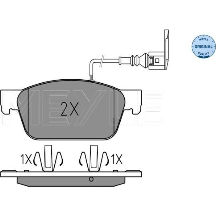 MEYLE Bremsbelagsatz VW T5 03- Mit Sensor 025 246 2318/W MEYLE Bremsbelagsatz VW T5 03- Mit Sensor 025 246 2318/W