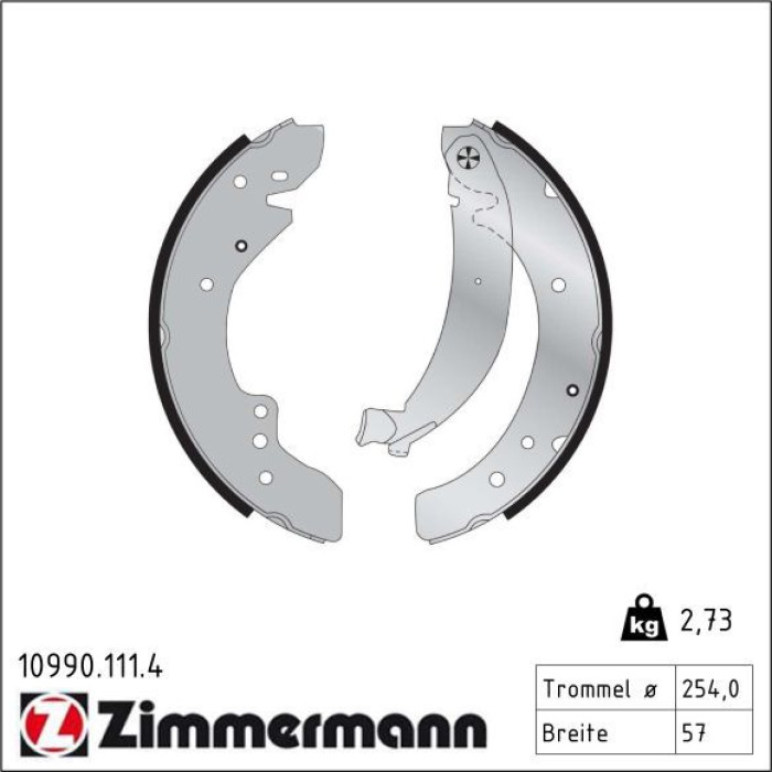 ZIMMERMANN Bremsbacken 10990.111.4 ZIMMERMANN Bremsbacken 10990.111.4
