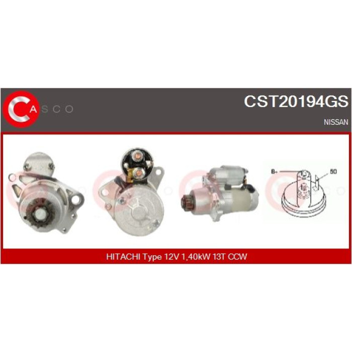 CASCO Anlasser CST20194GS CASCO Anlasser CST20194GS