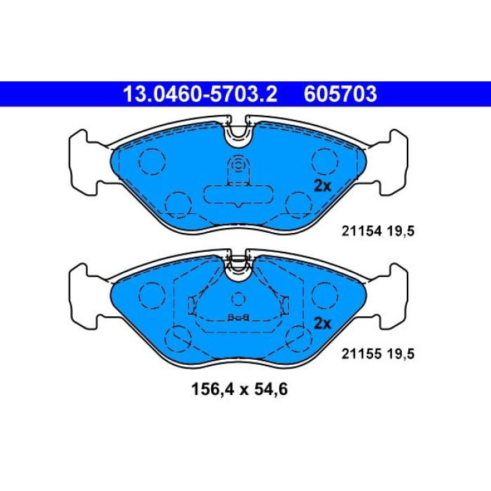 ATE Bremsbelagsatz 13.0460-5703.2 ATE Bremsbelagsatz 13.0460-5703.2