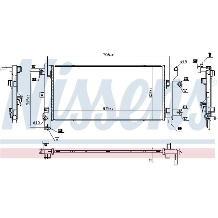 Nissens Wasserkühler PKW 606264 Nissens Wasserkühler PKW 606264