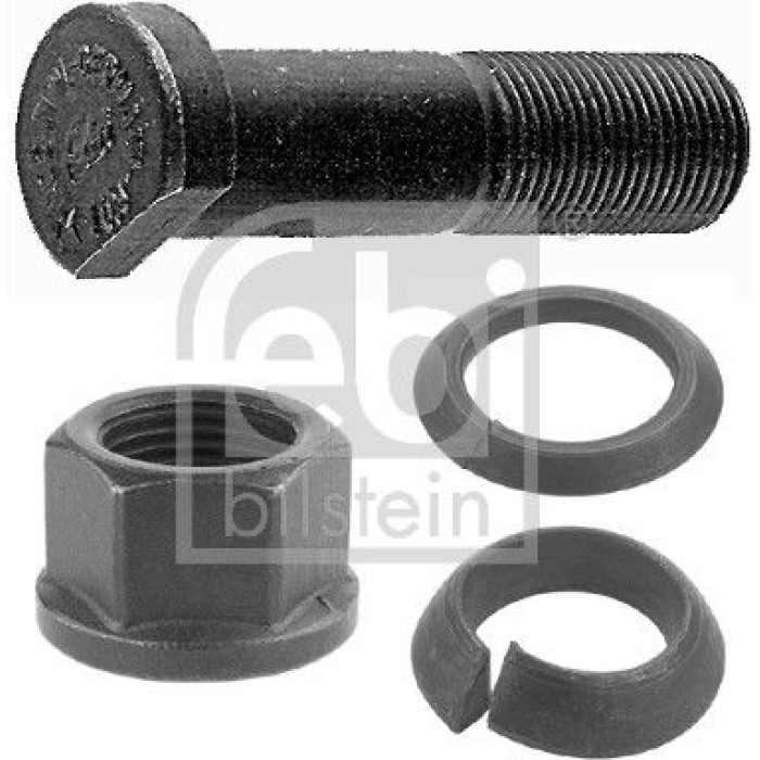 febi bilstein 06274 Radbolzen mit Ringen und Radmutter M18 x 1,5 – Länge unter Kopf 65 mm, Gesamtlänge 73,4 mm, Gewindelänge 30,5 mm, Klasse 10.9 – OE 318 402 00 71 S1 febi bilstein 06274 Radbolzen mit Ringen und Radmutter M18 x 1,5 – Länge unter Kopf 65 mm, Gesamtlänge 73,4 mm, Gewindelänge 30,5 mm, Klasse 10.9 – OE 318 402 00 71 S1