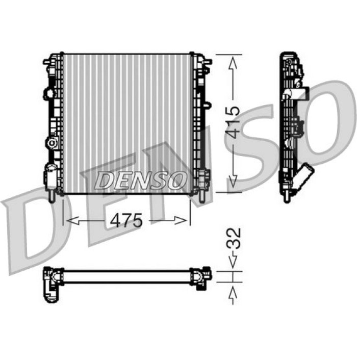 Denso Motorkühler DRM23014 Denso Motorkühler DRM23014