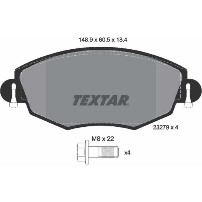 Textar Bremsbelagsatz 2327904 Textar Bremsbelagsatz 2327904