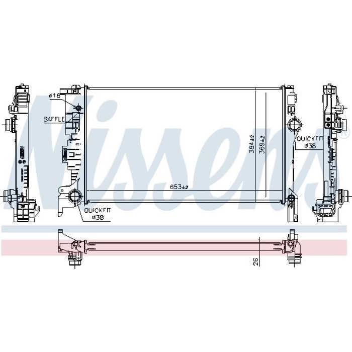 Nissens Wasserkühler PKW 65623 Nissens Wasserkühler PKW 65623