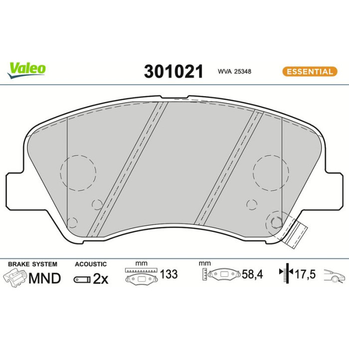 Valeo Bremsbelagsatz 301021
