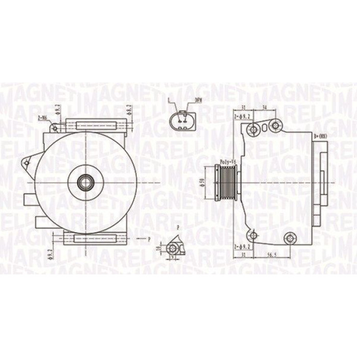 Magneti Marelli Lichtmaschine 063731764010 Magneti Marelli Lichtmaschine 063731764010