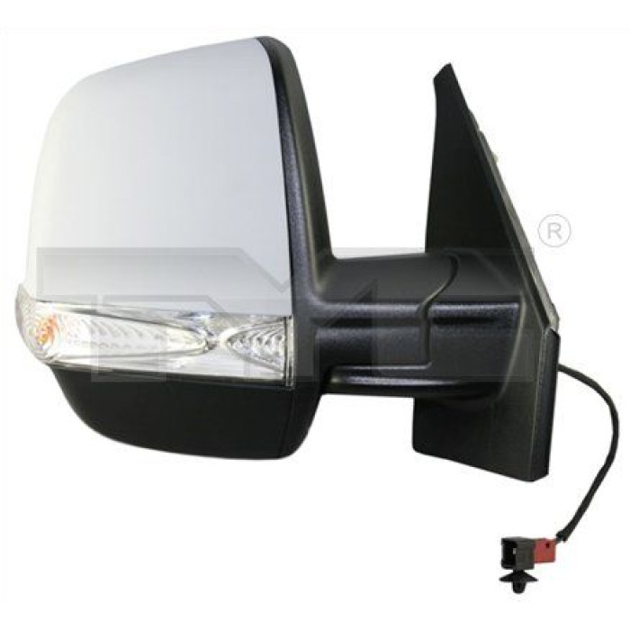 TYC Außenspiegel links elektrisch verstellbar, grundiert, konvex, beheizbar, mit Blinker 325-0148 OE Nummer 735497890 - l
