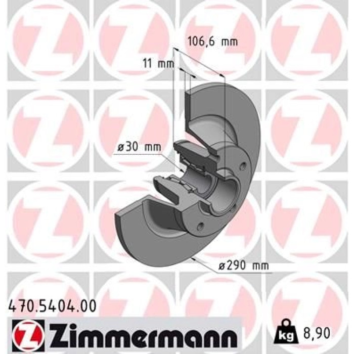 Zimmermann Bremsscheibe 470.5404.00 Zimmermann Bremsscheibe 470.5404.00