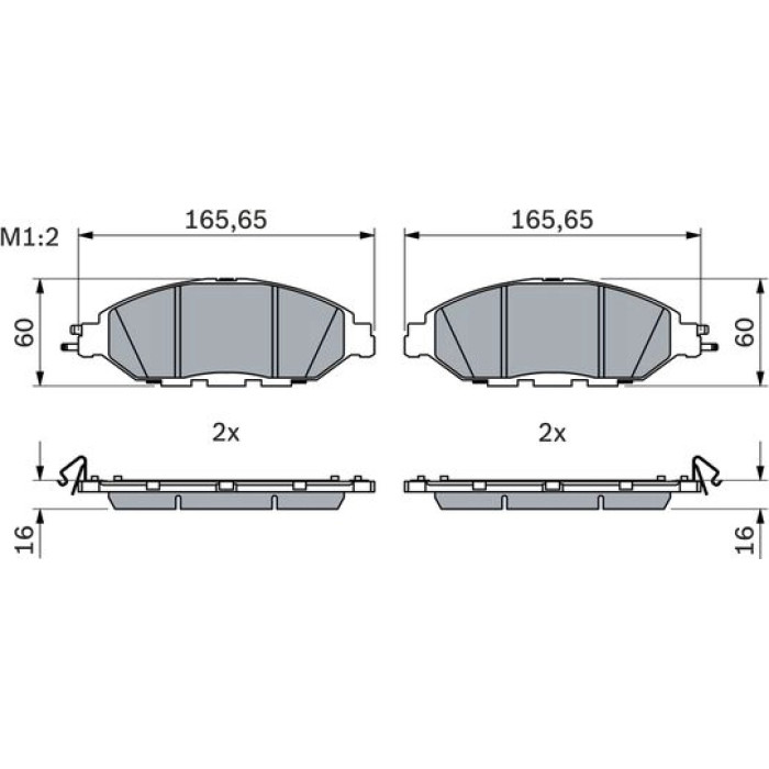 Bosch Bremsbelagsatz 0 986 424 682 Bosch Bremsbelagsatz 0 986 424 682