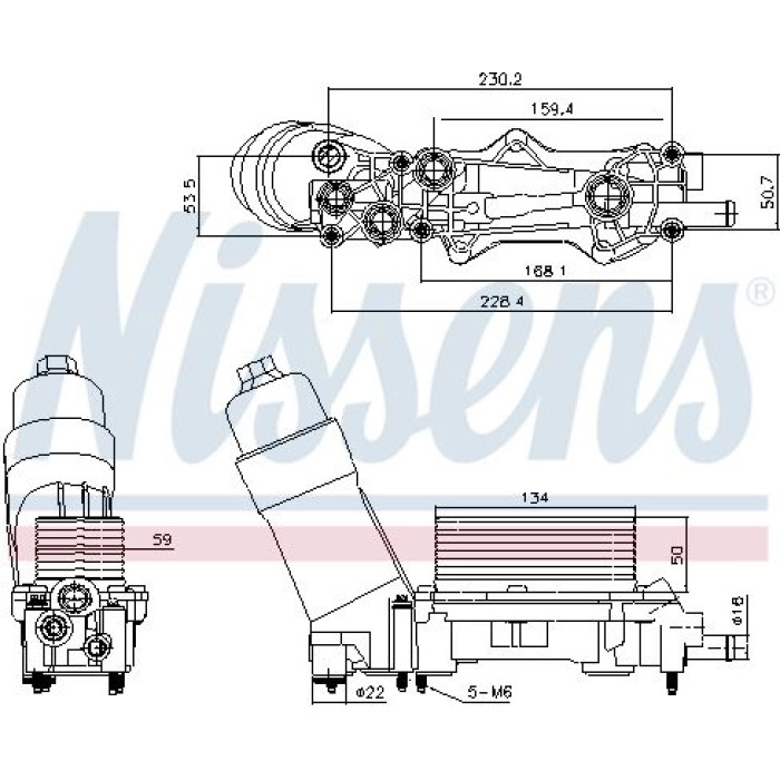Nissens Ölkühler PKW 91336