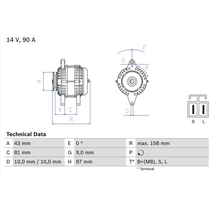 Bosch Lichtmaschine 0 986 080 430 Bosch Lichtmaschine 0 986 080 430